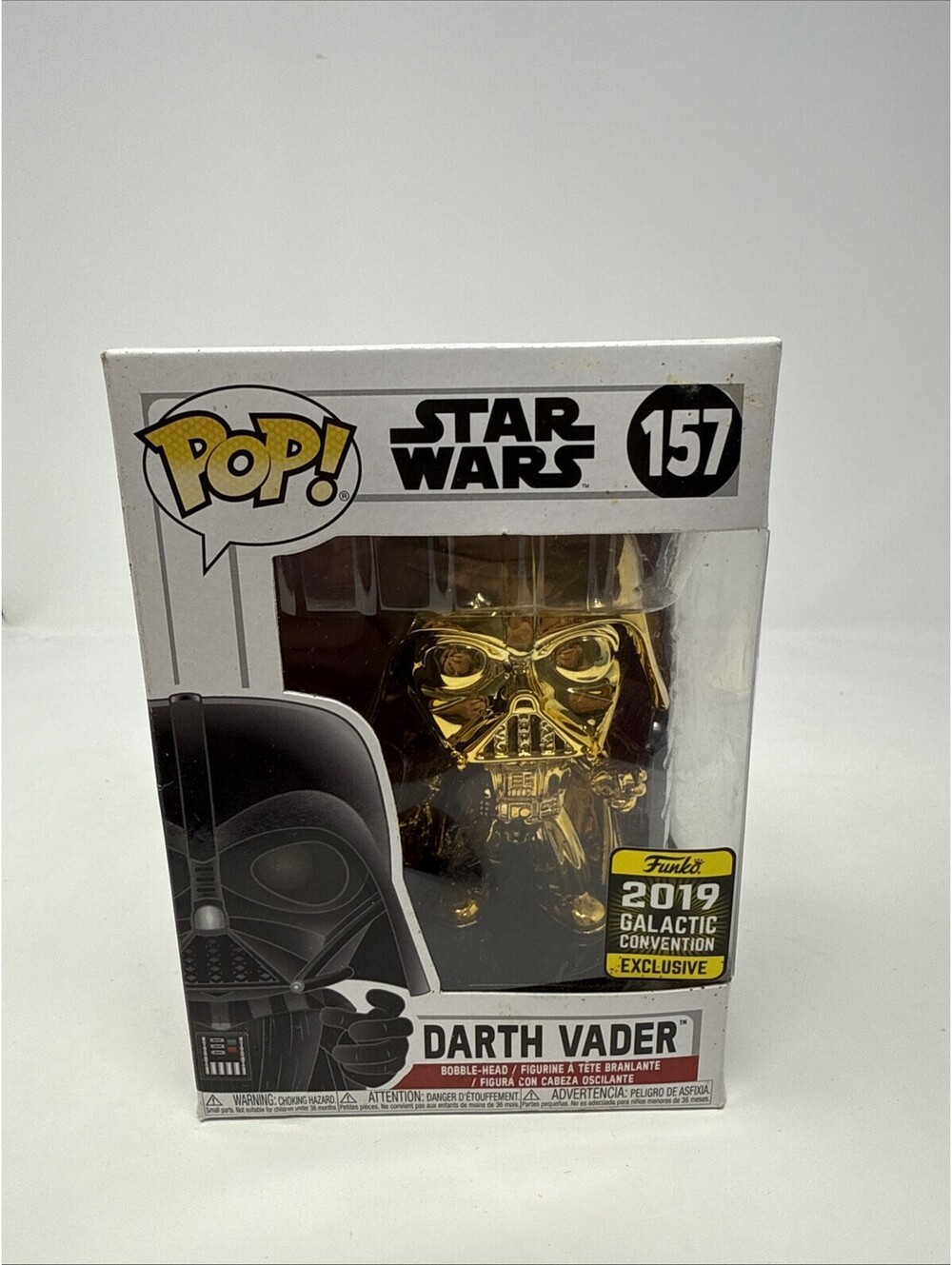 Funko Pop! Vinyl: Star Wars - Darth Vader (Gold/Chrome) - #157 Damaged Box
